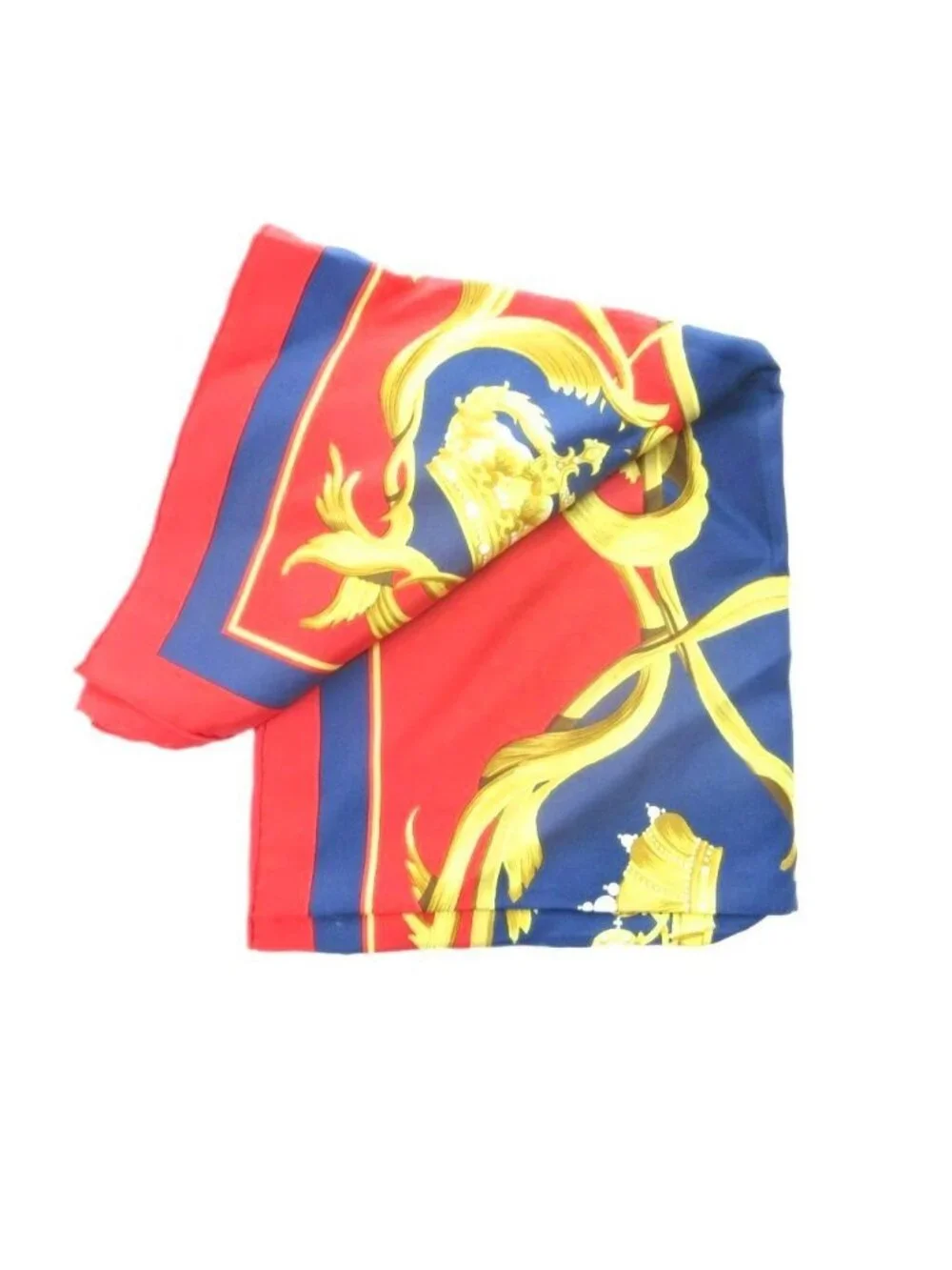 Hermes Scarf Carre Crown Silk Red HW WY